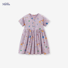 Load image into Gallery viewer, S1869DS-Summer short-sleeved girls ribbed dress