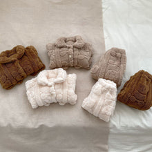 Load image into Gallery viewer, H10017JG-Autumn and winter cute bear plush home pajamas two-piece set