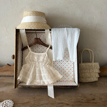 Load image into Gallery viewer, Y8413KDS-Summer vest lace waist suspender skirt