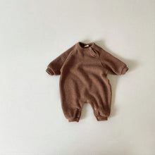 Load image into Gallery viewer, Y93102LS-Autumn and winter imitation woolen raglan long-sleeved bodysuit + hat