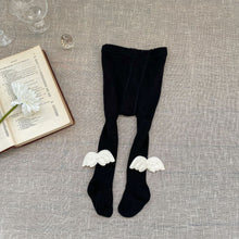 Load image into Gallery viewer, K2796LS-Autumn sweet polka dot bow strap bodysuit + solid color top set & wing tights