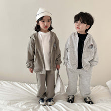 Load image into Gallery viewer, C83663TG- Spring boys and girls hooded sports sweatshirt two-piece set