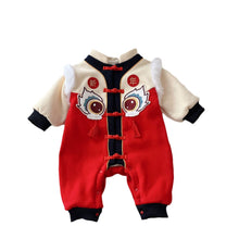 Load image into Gallery viewer, AL384LS-Winter ethnic style color matching dragon embroidery plus velvet worship crawling clothes