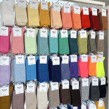 Load image into Gallery viewer, M-1605AC-Korean MARIAN Morandi color long tube socks for adults (5 pairs minimum order, can be mixed colors)