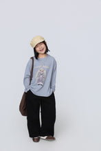 Load image into Gallery viewer, BB2620PCW-秋日趣味兔子印花長袖上衣