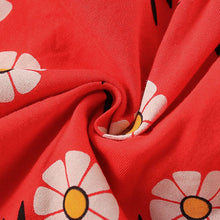 Load image into Gallery viewer, 9241SE-Summer round neck short sleeves small flower skirt style short sleeve top