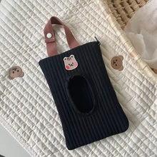 Load image into Gallery viewer, 548AC-韓版刺繡小動物卡通可愛抽出式便攜收納抽紙盒