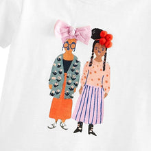 Load image into Gallery viewer, 92118SE-Summer two girls printed round neck short-sleeved children's tops
