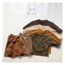 Load image into Gallery viewer, 1105SE-Spring and Autumn Click Color Korean Style Cotton Drop Shoulder Loose Long Sleeve Top