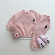 Load image into Gallery viewer, C133TG-Autumn Korean version of cartoon bear casual sports sweater trousers two-piece set