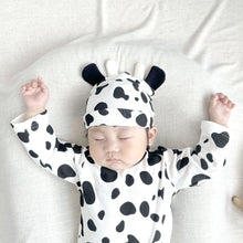 Load image into Gallery viewer, 081505LS-23 Autumn Cow Shaped Baby Bodysuit + Hat