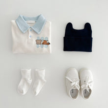 Load image into Gallery viewer, Y9392LS-Spring and Autumn Cotton Cartoon Print POLO Collar Long Sleeve Bodysuit