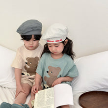Load image into Gallery viewer, X81567TG-Summer Bear Loose Cotton Sports Short Sleeve Suit
