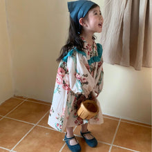 Load image into Gallery viewer, X85220DS-Spring Korean style pure cotton flower long-sleeved dress