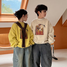 Load image into Gallery viewer, 2025D192SE-冬季韓版狗狗印花字母休閒加絨圓領上衣