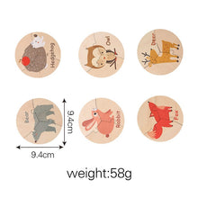 Load image into Gallery viewer, PMZ1199AC-Children's educational wooden vegetable animal round puzzle toy