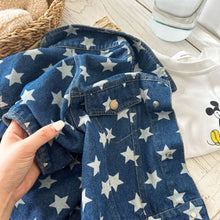 Load image into Gallery viewer, TC1465SE-Autumn boys and girls short denim jacket with full star print