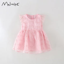 Load image into Gallery viewer, A2430DS-Summer European and American small and medium-sized girls solid color short-sleeved dress