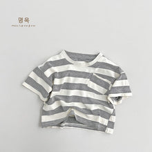 Load image into Gallery viewer, 23060SE-Summer short-sleeved striped T-shirt