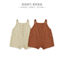 Load image into Gallery viewer, D24353LS-Summer pure cotton thin sling crawling suit