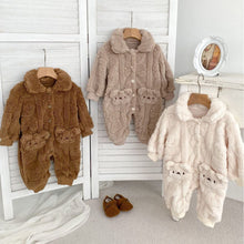 Load image into Gallery viewer, H10057LS-Super cute baby bear jumpsuit home clothes