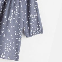 Load image into Gallery viewer, 8932DS-Autumn European and American children's round neck long sleeve white flower dress