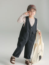 Load image into Gallery viewer, BB91301LS-Autumn Japanese style buttoned solid color suspenders