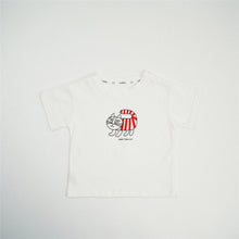 將圖片載入圖庫檢視器 24020PCW-夏季韓版純棉半袖貓印花親子上衣