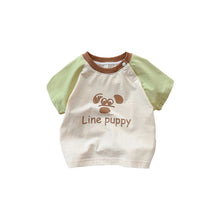 Load image into Gallery viewer, 2402712SE-Summer letter dog short-sleeved round neck top