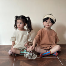 Load image into Gallery viewer, X85221TG-Summer pure cotton loose sports casual short-sleeved suit