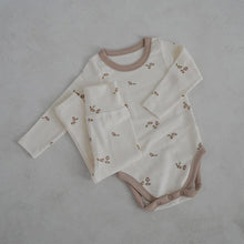 Load image into Gallery viewer, D23307TG-Autumn and winter cotton baby bodysuit two-piece set