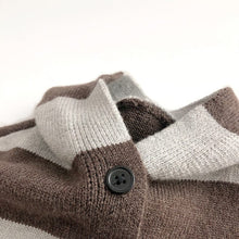 Load image into Gallery viewer, 23K38SE-Spring and Autumn Korean version of wool ball striped knitted ball cap jacket