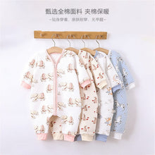 Load image into Gallery viewer, D23312LS-Air cotton baby warm zipper crawling clothes