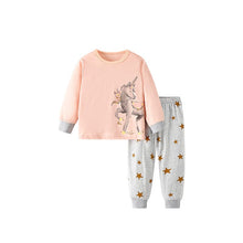 Load image into Gallery viewer, 8742TG-Autumn European and American children's long-sleeved unicorn casual top + pants two-piece set