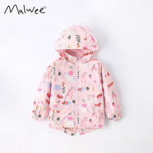 Load image into Gallery viewer, 9030SE-malwee long-sleeved zipper hooded jacket for small and medium-sized children