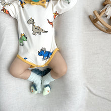 Load image into Gallery viewer, 081507LS-Baby long-sleeved dinosaur full-print baby bodysuit + hat