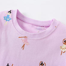 Load image into Gallery viewer, 9235TG-Summer casual round neck short-sleeved girls' top + shorts two-piece set