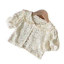 Load image into Gallery viewer, Y7416SE-Summer lace hollow large lapel short open-front jacket