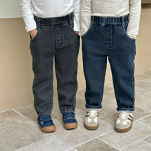 Load image into Gallery viewer, D83565PA-Autumn and winter elastic one-piece plus velvet slim-fit denim casual pants