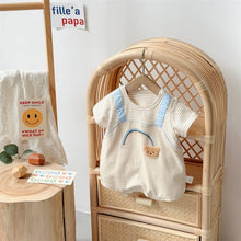 Load image into Gallery viewer, 2402640LS-Summer Korean version of rainbow bear fake two-piece short climbing clothes