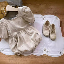 Load image into Gallery viewer, Y9326LS-Summer Woven Cotton Puff Sleeve Exquisite Embroidery Bodysuit