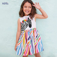 Load image into Gallery viewer, S0931DS-Little maven summer European and American knitted sleeveless cotton girls dress