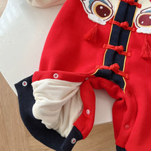 Load image into Gallery viewer, AL384LS-Winter ethnic style color matching dragon embroidery plus velvet worship crawling clothes