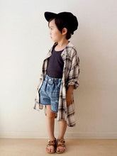 Load image into Gallery viewer, BB2108PCW-Spring and summer high elastic ribbed Morandi color vest parent-child outfit