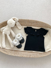 Load image into Gallery viewer, H10096SE- Summer flying sleeves lotus leaf collar solid color ribbed top & floral pants