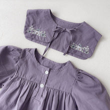 Load image into Gallery viewer, Y8369LS-Autumn Embroidered Shawl + Lantern Long Sleeve Bodysuit Two-piece Set