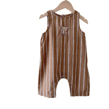 Load image into Gallery viewer, 6198LS-Thin summer bear suspenders one-piece crawling suit