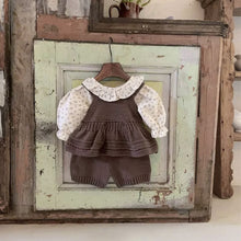 Load image into Gallery viewer, MY8305TG-Baby girl camisole sweater top shorts set