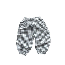 Load image into Gallery viewer, 88086PA- Very good ~ Plaid anti-mosquito pants children's summer thin outer wear long pants boys and girls Korean version all-match trendy children's clothing