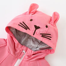 Load image into Gallery viewer, 4010SE-Autumn and winter European and American small and medium-sized children's rabbit casual long-sleeved hooded pull-on jacket